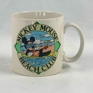 Vintage 1986 - Mickey Mouse Beach Club Mug Walt Disney - by Applause